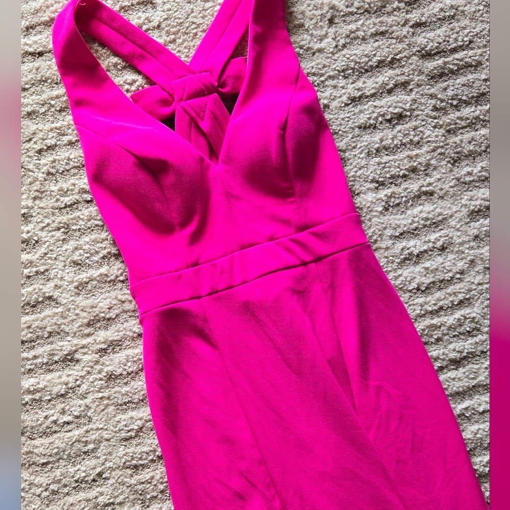 Betsy & Adam Bow Back Gown - Picture 4 of 16